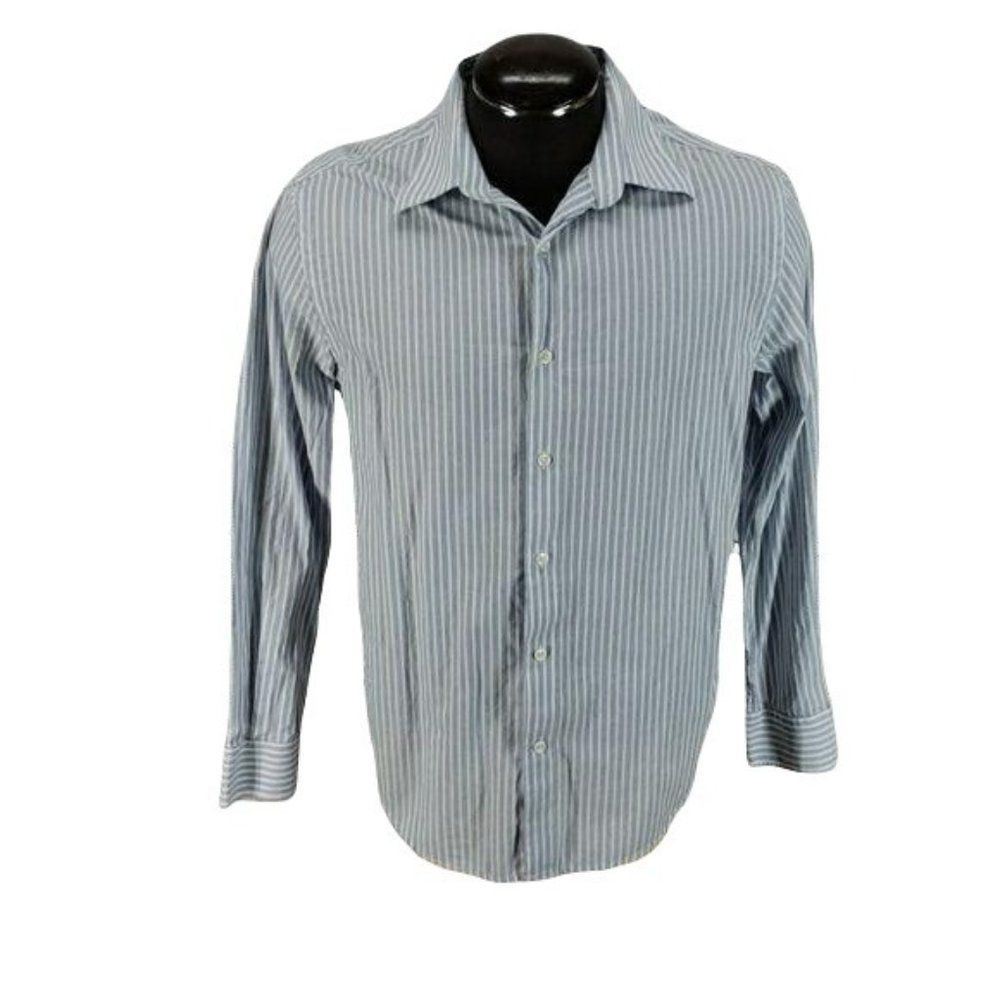 Perry Ellis Men's Button Down Pinstripe Long Sleeve Shirt Size Medium